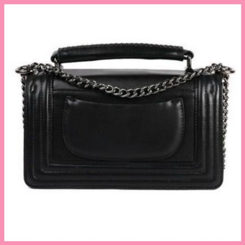 NWT Chain Embellished Boy Flap Handbag - Picture 2 of 5